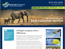 Tablet Screenshot of baxterfreight.com